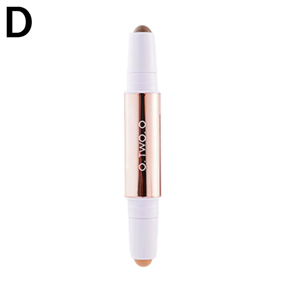 Double-Headed Contouring Stick - Waterproof Face & Highlight & Clavicle Makeup Concealer 3D Contouring Pen, Tool K5Z4