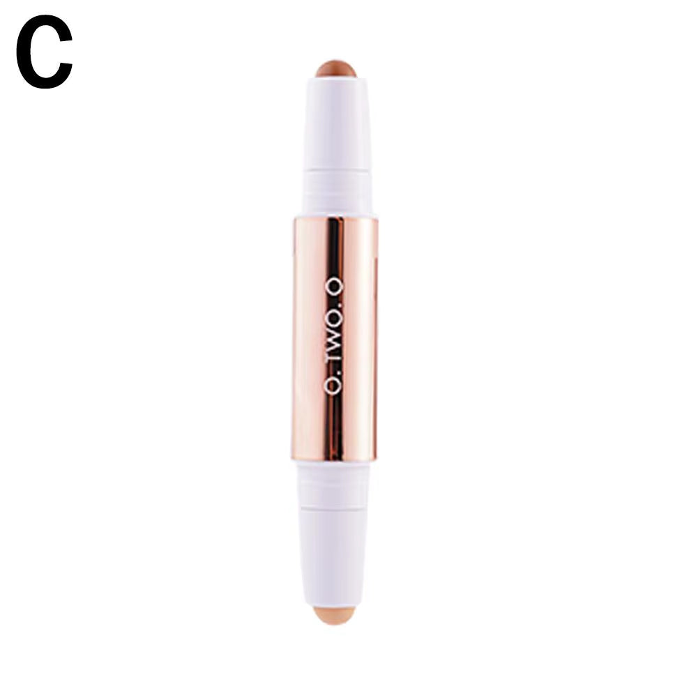 Double-Headed Contouring Stick - Waterproof Face & Highlight & Clavicle Makeup Concealer 3D Contouring Pen, Tool K5Z4